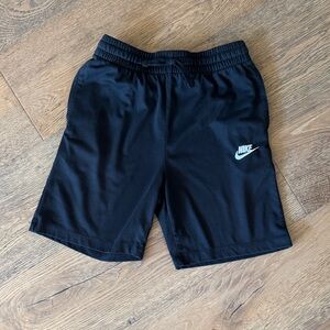 Nike Kids Black Shorts with White Logo